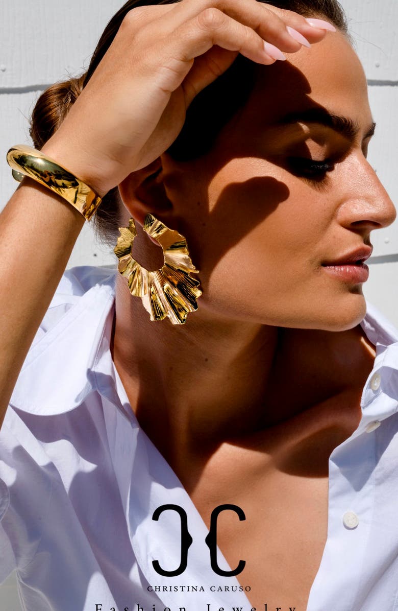 CHRISTINA CARUSO Torus Cuff Bracelet, Alternate, color, 14K Gold