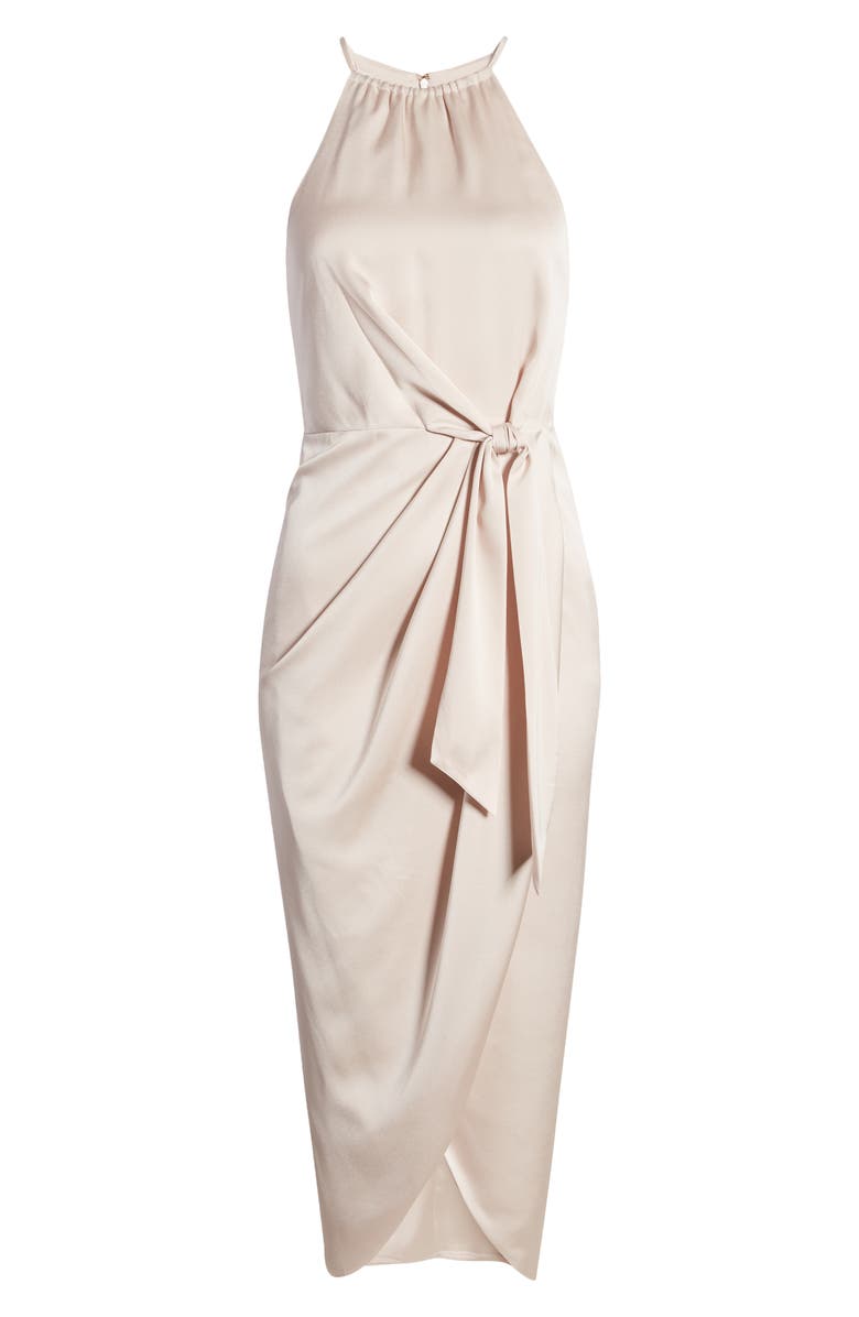 Shona Joy Tie Front Satin Midi Dress, Main, color,