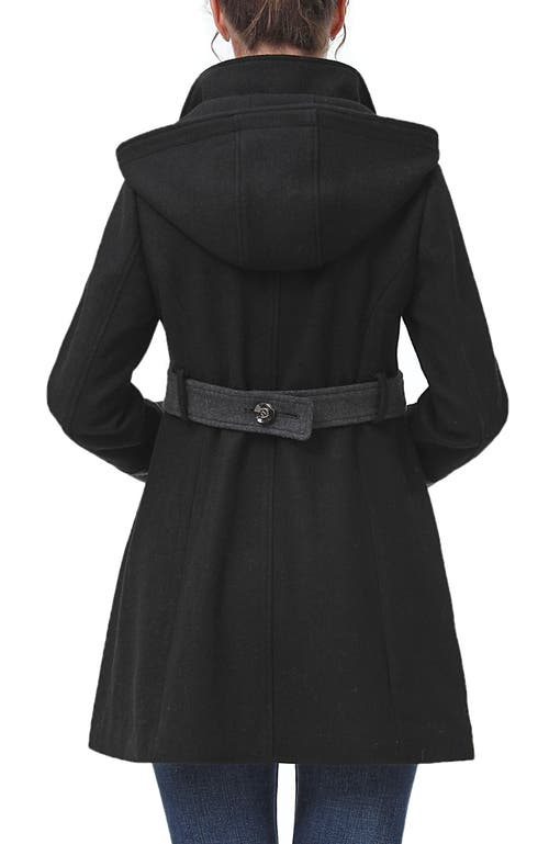 Kimi & Kai Harper Maternity Wool Coat In Black
