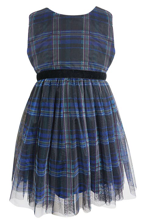 Kids' Plaid Tulle Dress