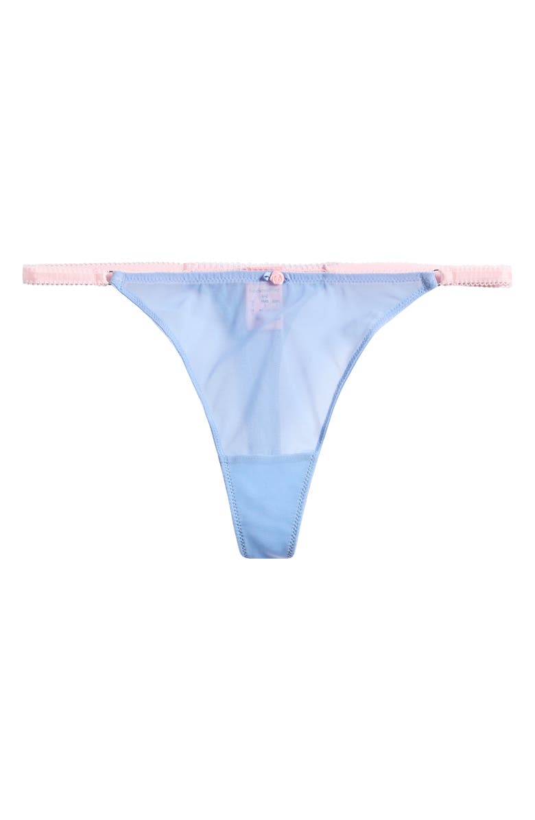 Hunkemöller Roza Mesh Thong, Alternate, color, Bel Air Blue