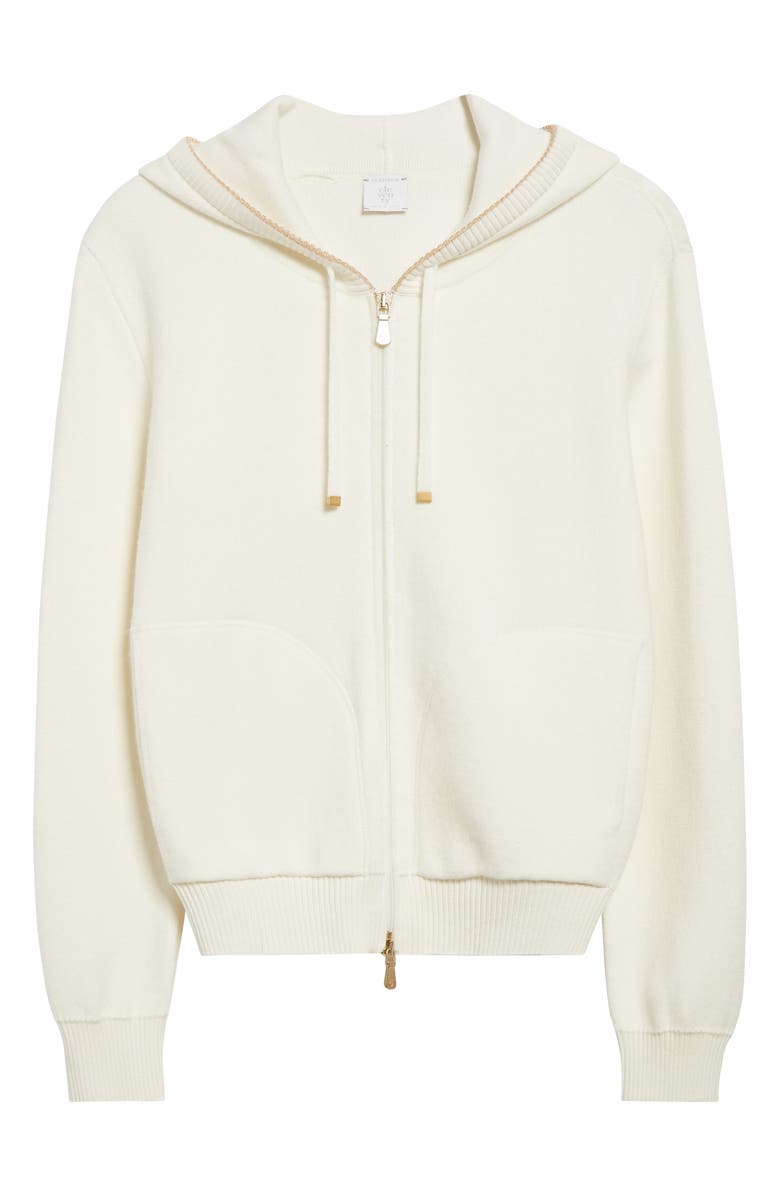Eleventy Cashmere Blend Zip Hoodie, Alternate, color, 150 Cream
