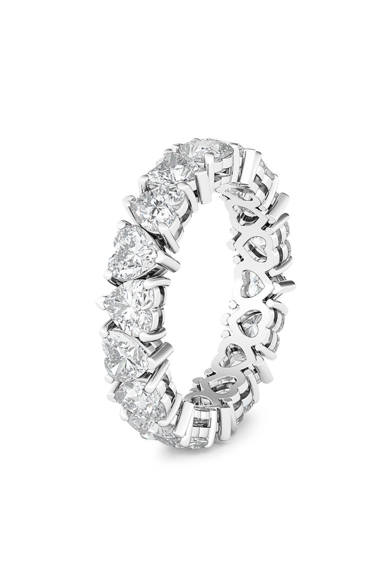 Alternating Hearts Lab Created Diamond Eternity Ring, Alternate, color, WHITE GOLD