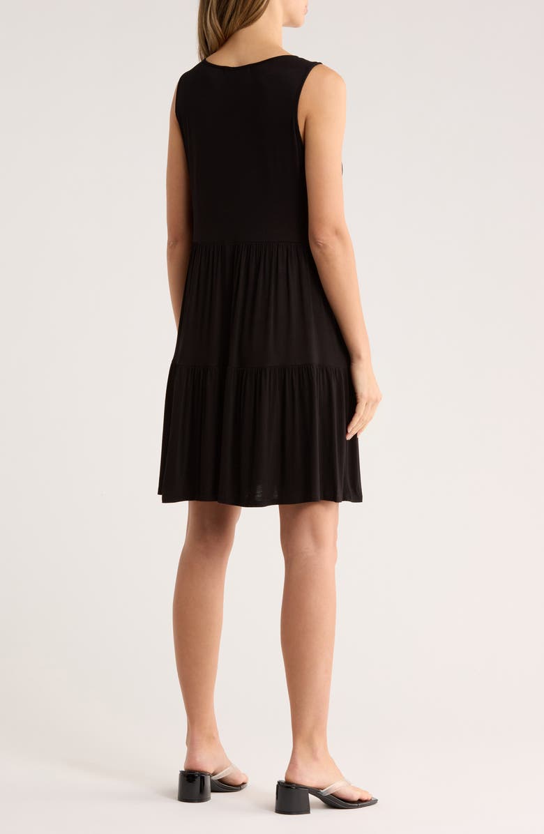 matty m. Sleeveless Tiered Dress, Alternate, color, Black