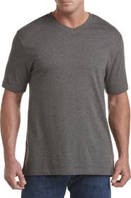 Harbor Bay by DXL Big & Tall Moisture-Wicking Jersey V-Neck T-Shirt