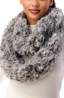 MARCUS ADLER Faux Fur Stretch Infinity Scarf