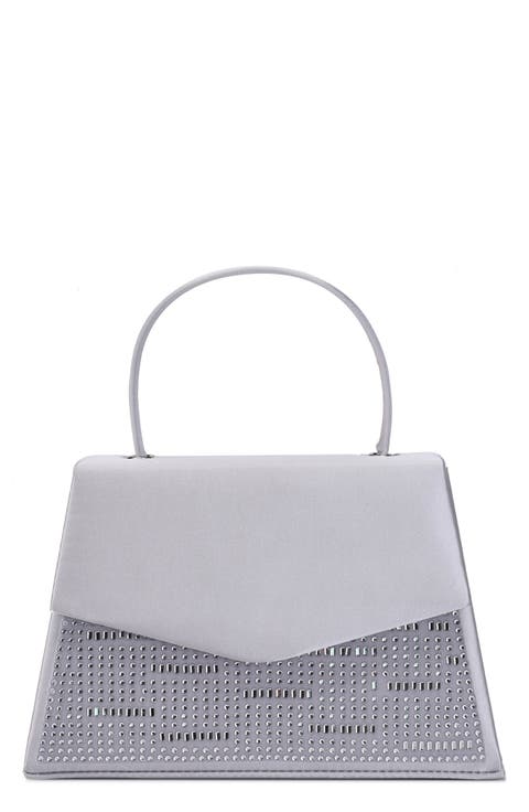 Linda Crystal Satin Clutch