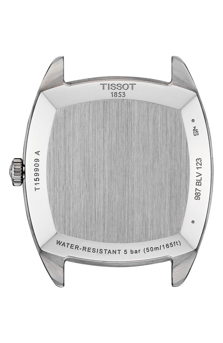 Tissot Stylist Leather Strap Watch, 32mm, Alternate, color, Silver