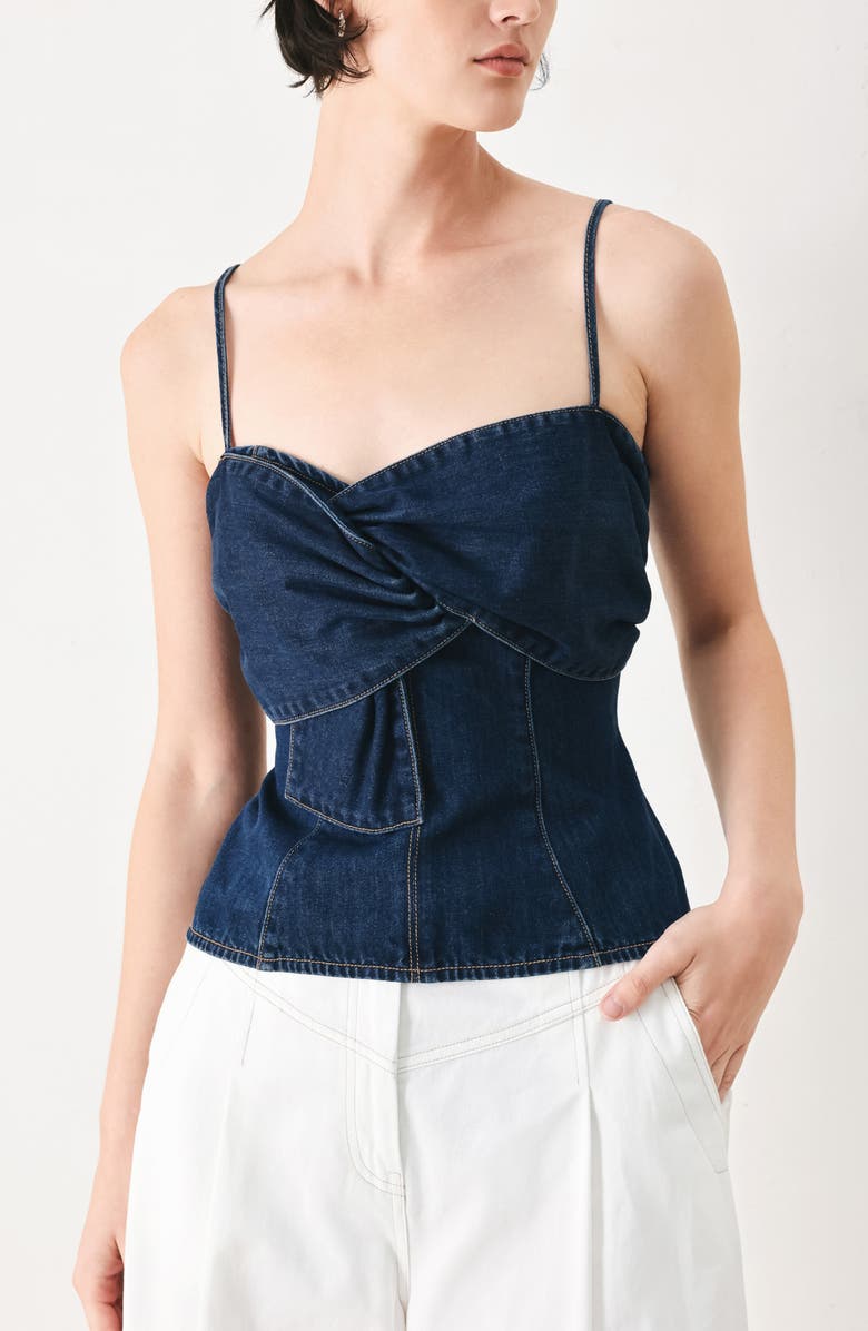 FREEMARKET Denim Camisole, Alternate, color, Medium Indigo