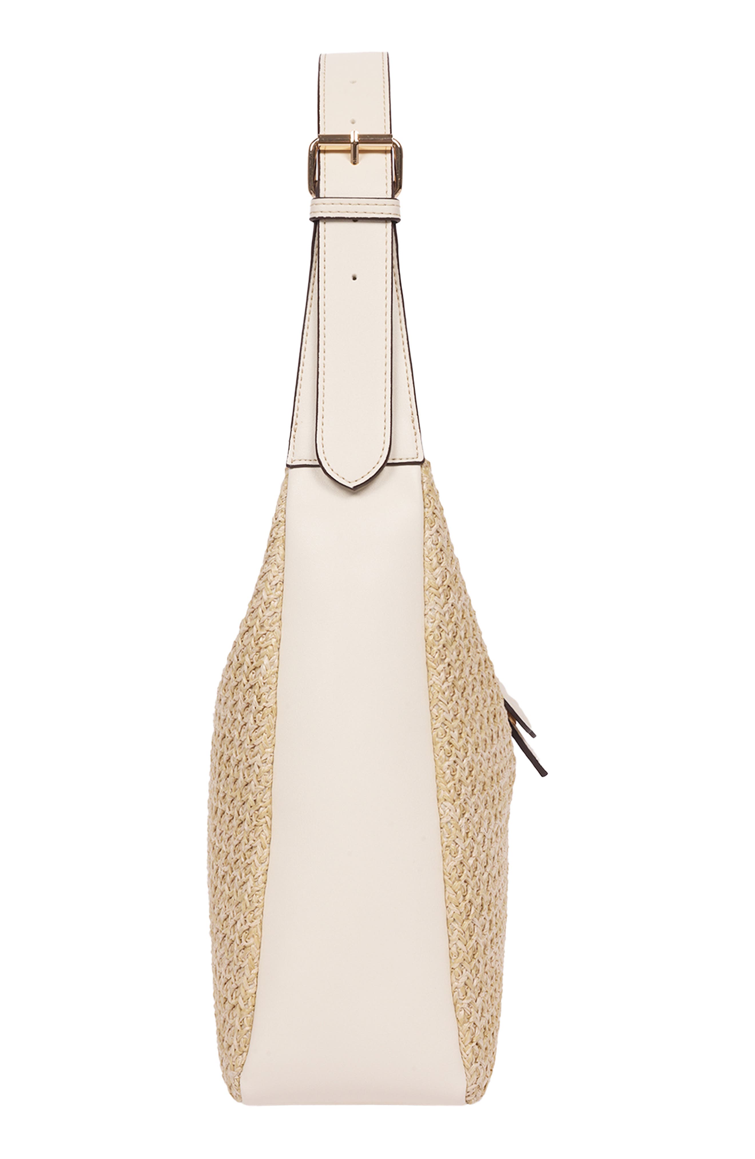 Tommy Bahama Logo Tab Raffia Shoulder Bag, Alternate, color, Cream