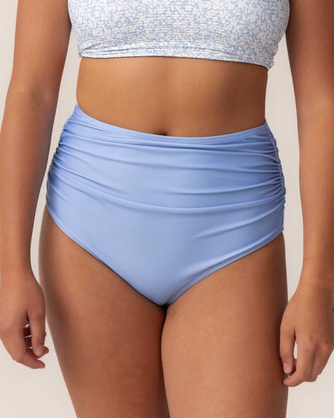 Ruched High Rise Swim Bottom