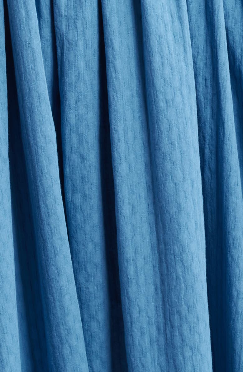 FRNCH Yemanja Short Sleeve Cotton Fit & Flare Dress, Alternate, color, Bleu Jean