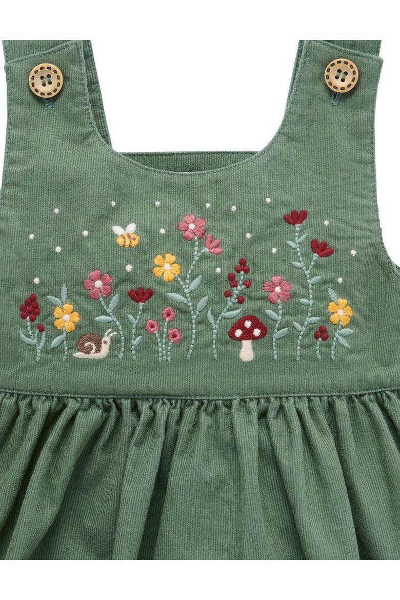 Corduroy Pinnie & Headband Set, Alternate, color, Glade