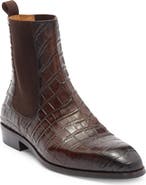 Maison Forte Enzo Croc Embossed Chelsea Boot