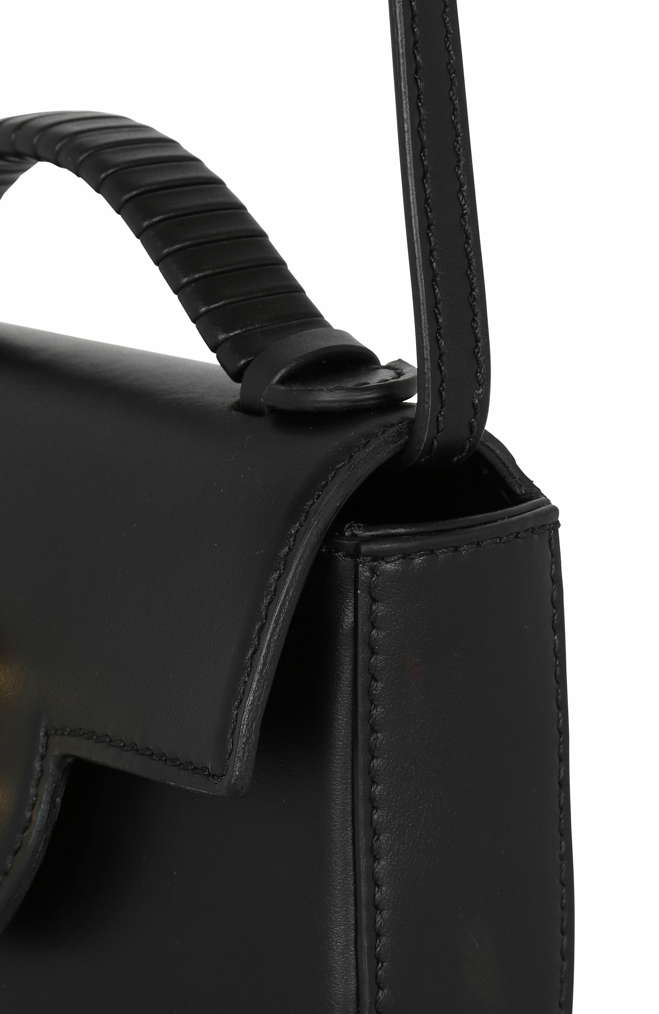 Balmain B-Buzz Mini Leather Bag, Alternate, color, 