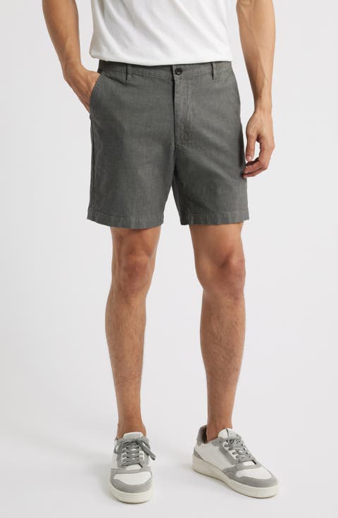 Cipher Slim Fit Linen & Cotton Chino Shorts