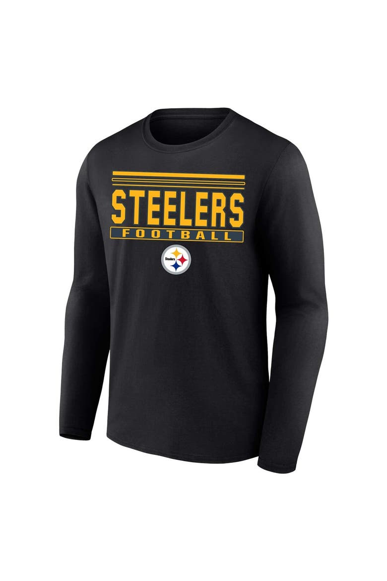 Men's Profile  Black Pittsburgh Steelers Big & Tall Pop Long Sleeve T-Shirt, Main, color, Black