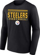 PROFILE Men's Profile  Black Pittsburgh Steelers Big & Tall Pop Long Sleeve T-Shirt