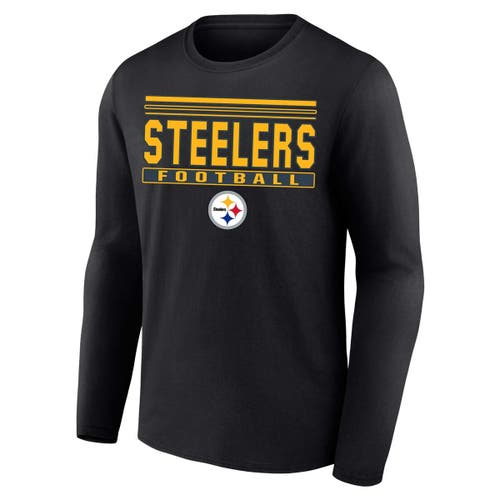 Profile Black Pittsburgh Steelers Big & Tall Pop Long Sleeve T-shirt