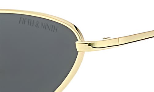 Fifth & Ninth Daphne 60mm Polarized Cat Eye Sunglasses In Gold