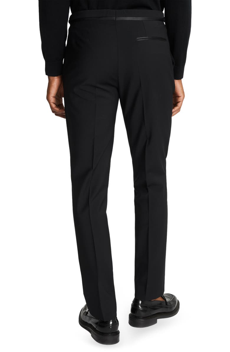 Reiss Poker Slim Fit Wool Blend Pants, Alternate, color, Black