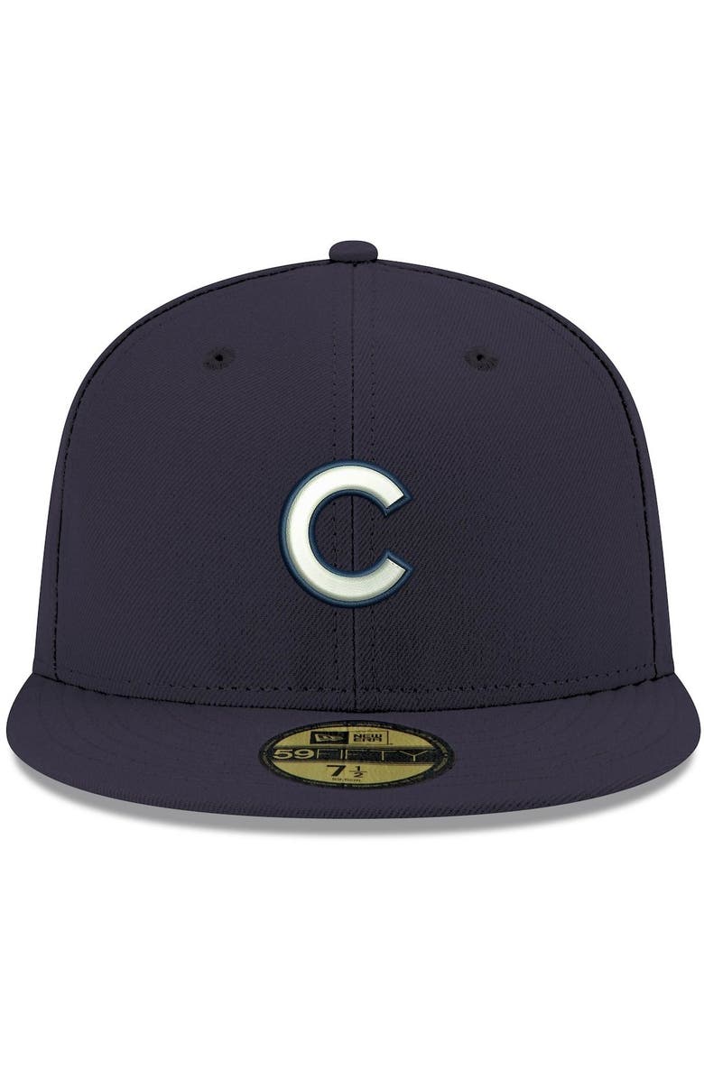 New Era Men's New Era Navy Chicago Cubs White Logo 59FIFTY Fitted Hat, Alternate, color, Navy