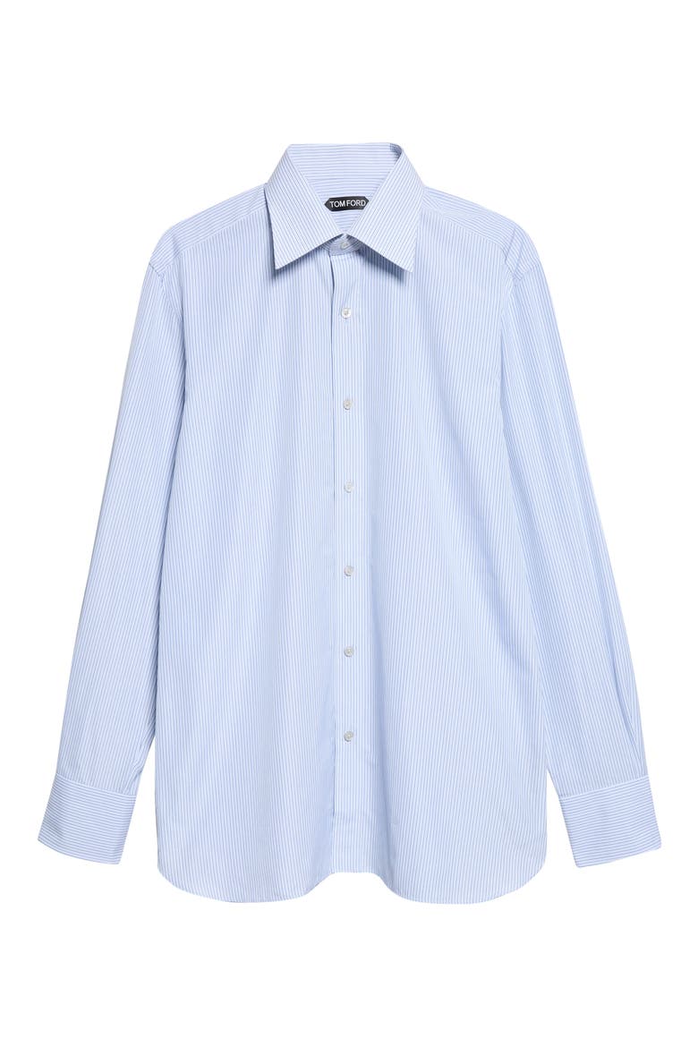 Classic Fit Striped Cotton Shirt, Alternate, color, UWA COMBO BLUE