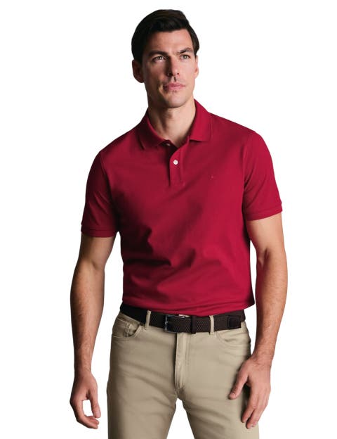 Short Sleeve Cotton Stretch Pique Polo