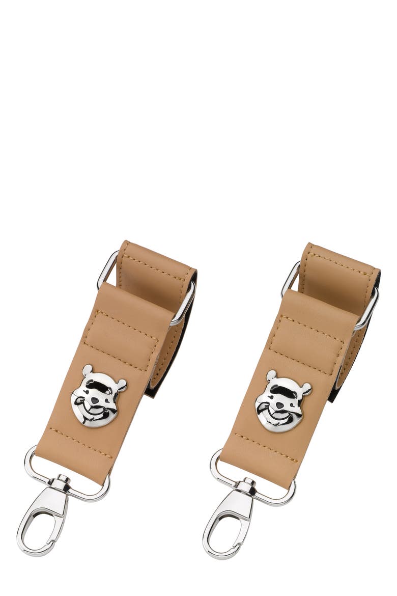 x Disney Winnie the Pooh Valet Stroller Clips, Main, color, BROWN
