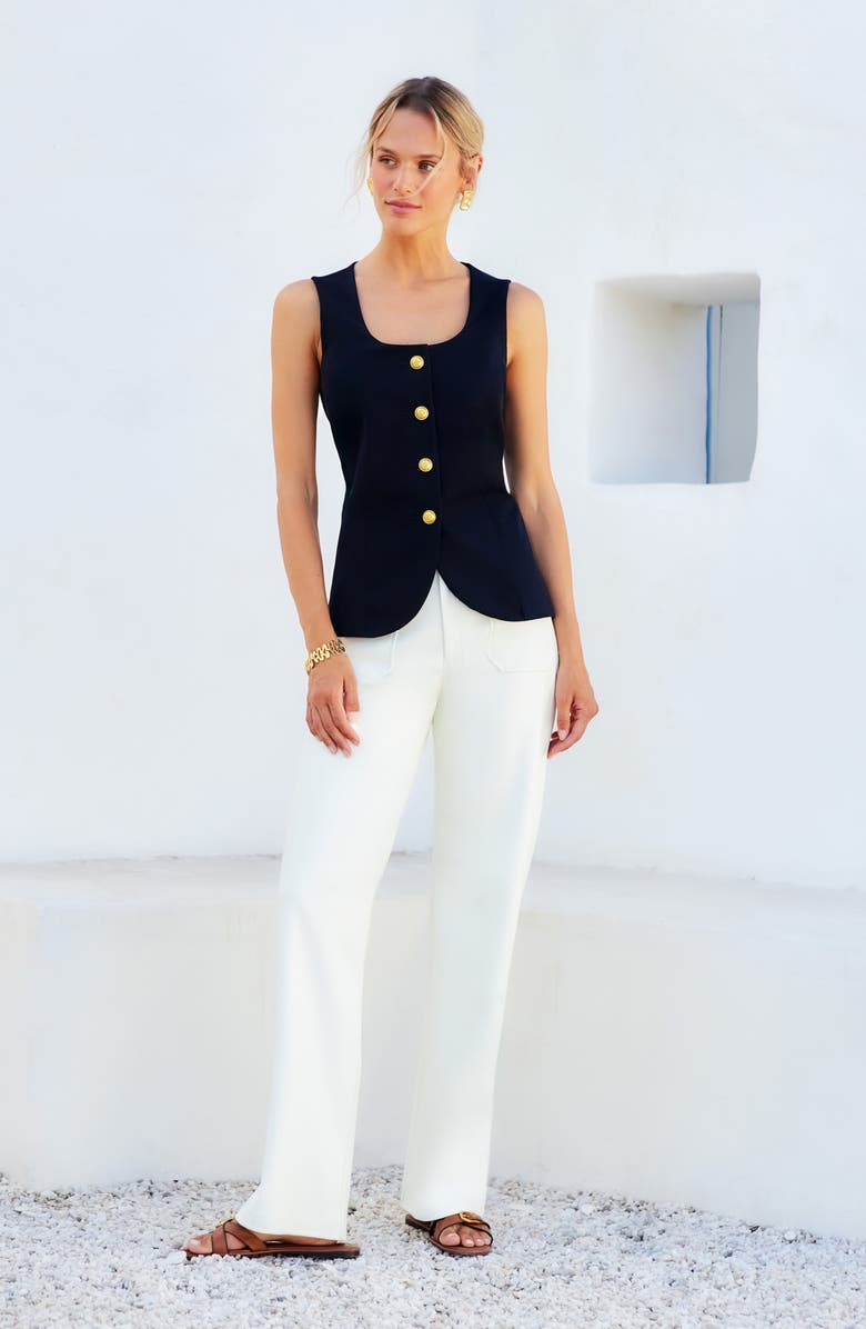 FIFTEEN TWENTY June Button-Up Vest, Alternate, color, Midnight Blue