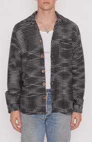 Raga Man Jacquard Stripe Shacket
