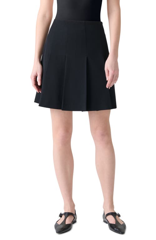 Akris Punto Pleated Virgin Wool Twill Miniskirt