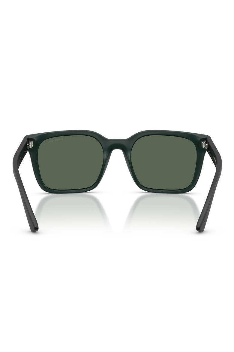 54mm Square Sunglasses, Alternate, color, MATTE PETROL / GREEN
