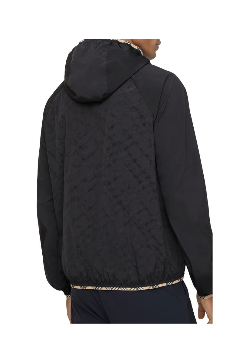 Burberry Nylon Hooded Jacket, Alternate, color, Black
