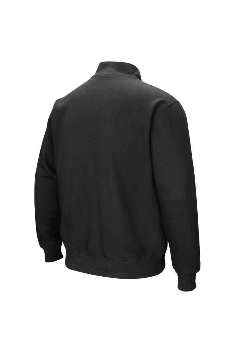 Men's Colosseum Black Harvard Crimson Tortugas Team Logo Quarter-Zip Jacket, Alternate, color, Black
