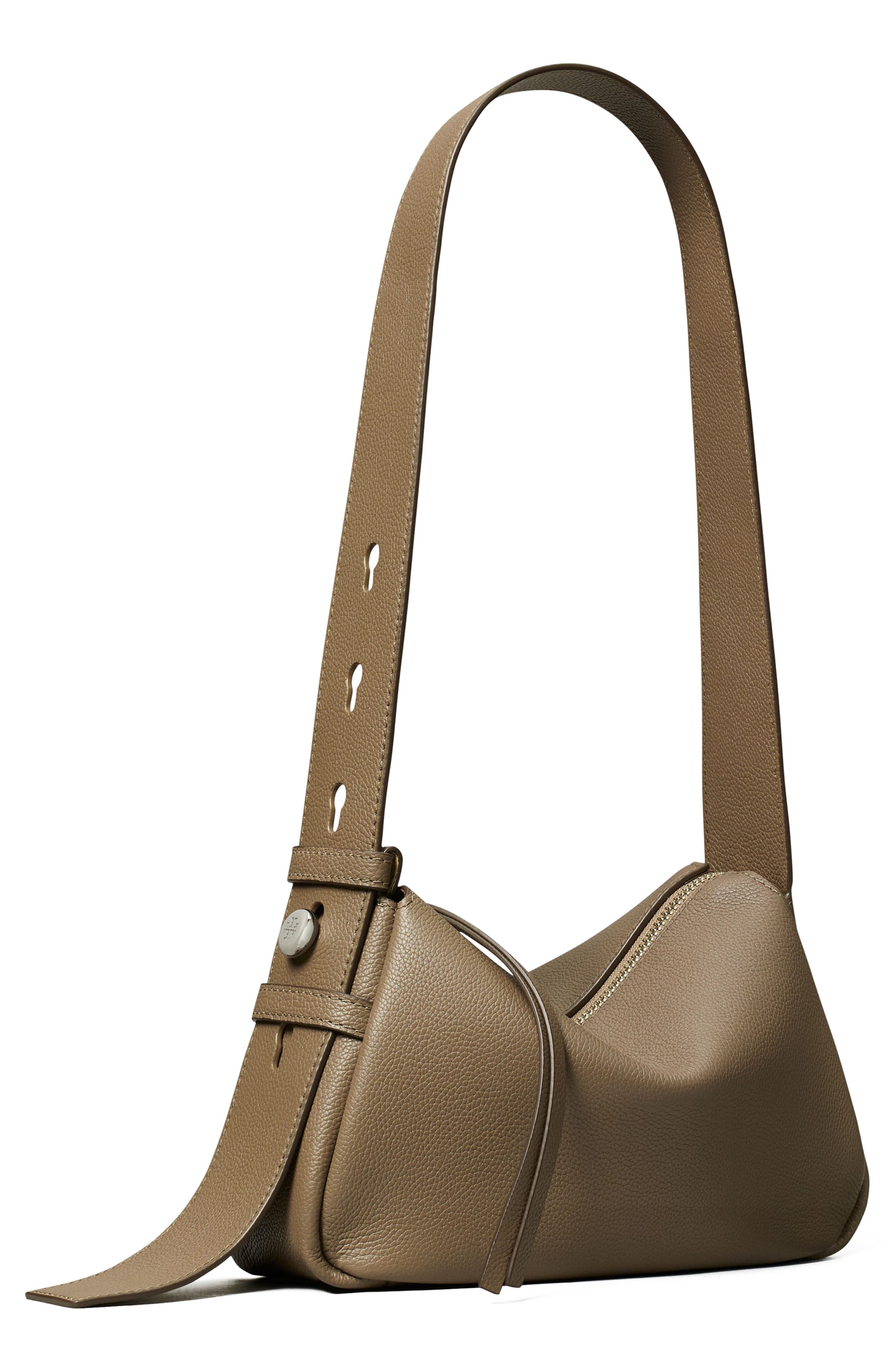 Small Romy Leather Shoulder Bag, Alternate, color, WILD MUSHROOM