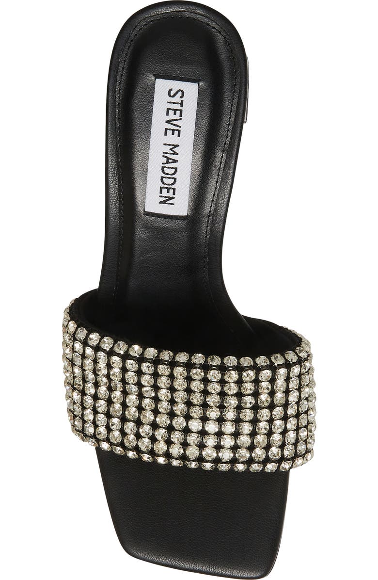 Steve Madden Laney Rhinestone Sandal, Alternate, color, Black