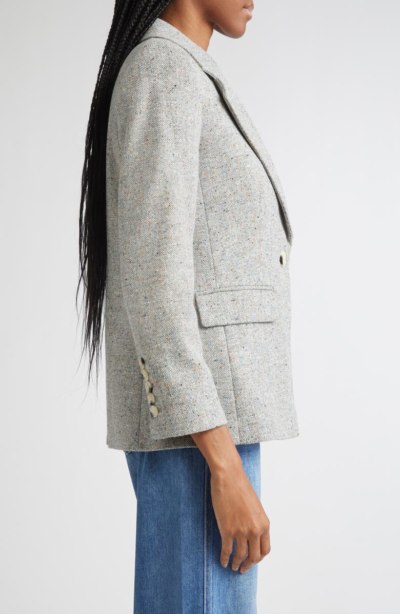 Veronica Beard Healy Donegal Tweed Dickey Jacket, Alternate, color, Antique Blue Melange