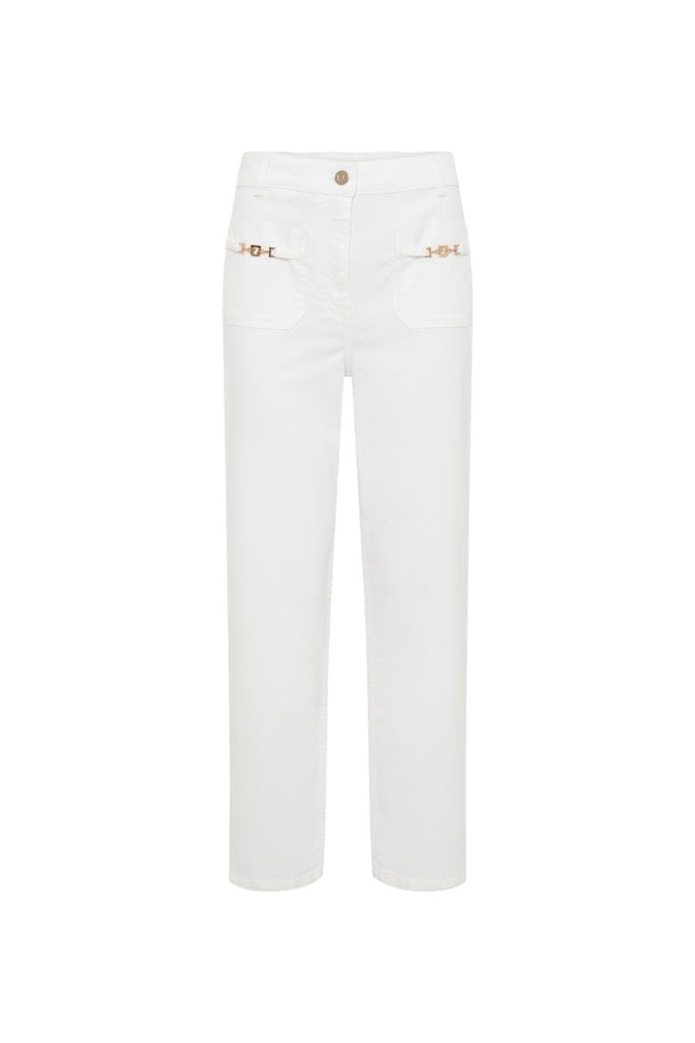 Allie Cropped Straight Leg Jeans, Alternate, color, White