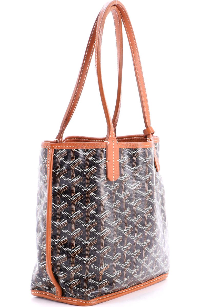 Pre-Owned Goyard Anjou Reversible Tote Coated Canvas Mini, Alternate, color, Brown