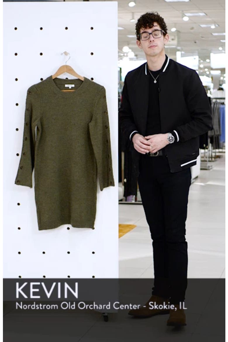 Donegal Button-Sleeve Sweater Dress video