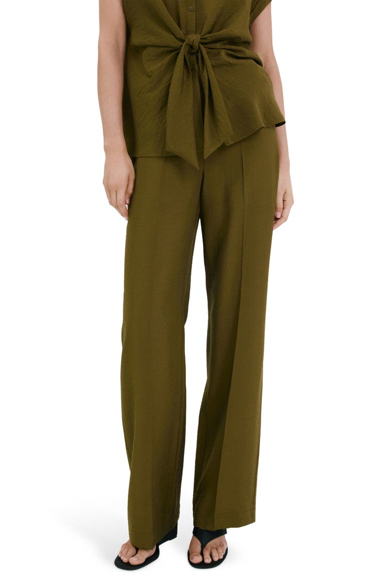 Mid Rise Straight Leg Pants, Main, color, GREEN