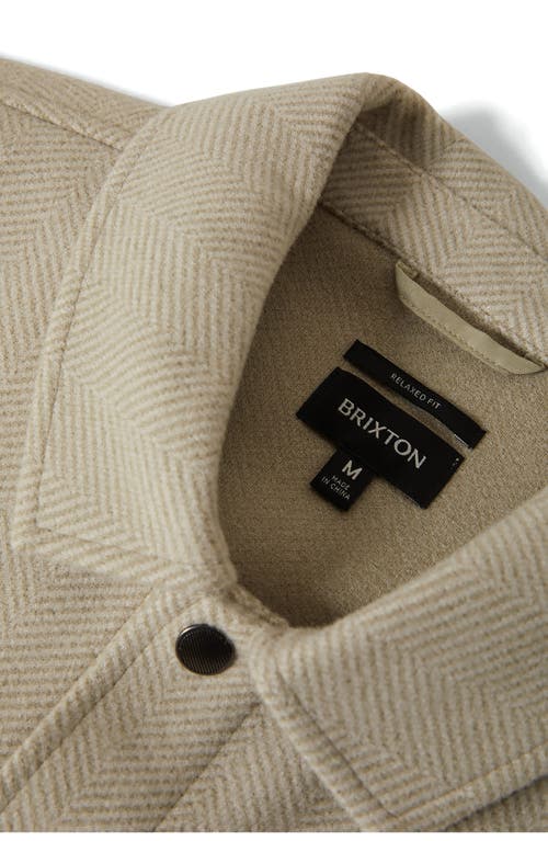 Brixton Durham Herringbone Shirt Jacket In Neutral