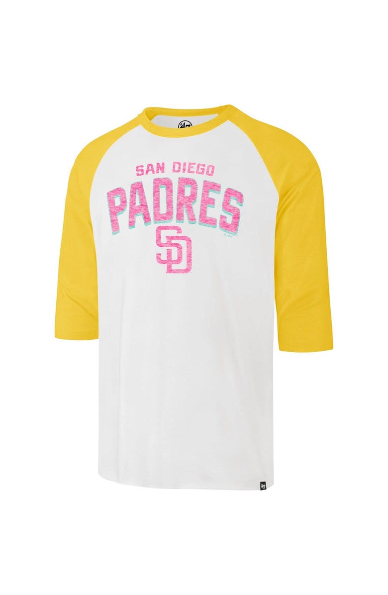 '47 Men's '47 Cream San Diego Padres City Connect Crescent Franklin Raglan 3/4-Sleeve T-Shirt, Alternate, color, Cream