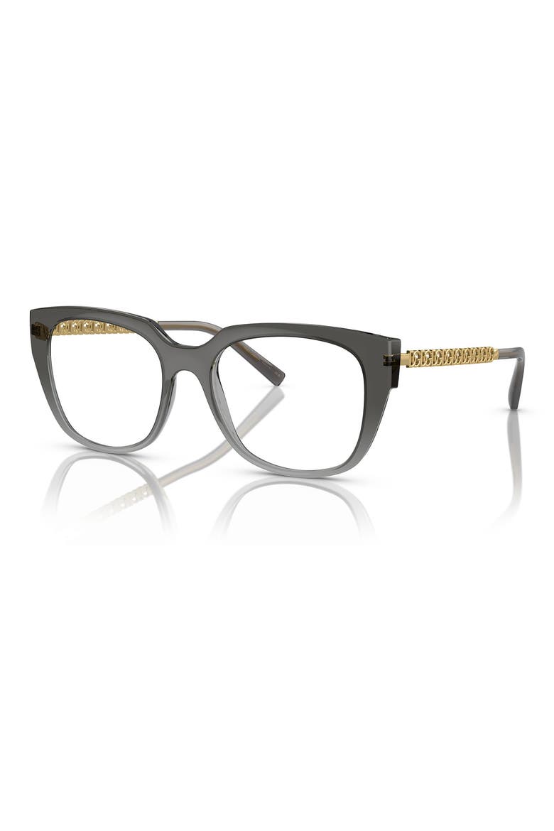 53mm Square Optical Glasses, Alternate, color, GRADIENT BLACK / DEMO LENS