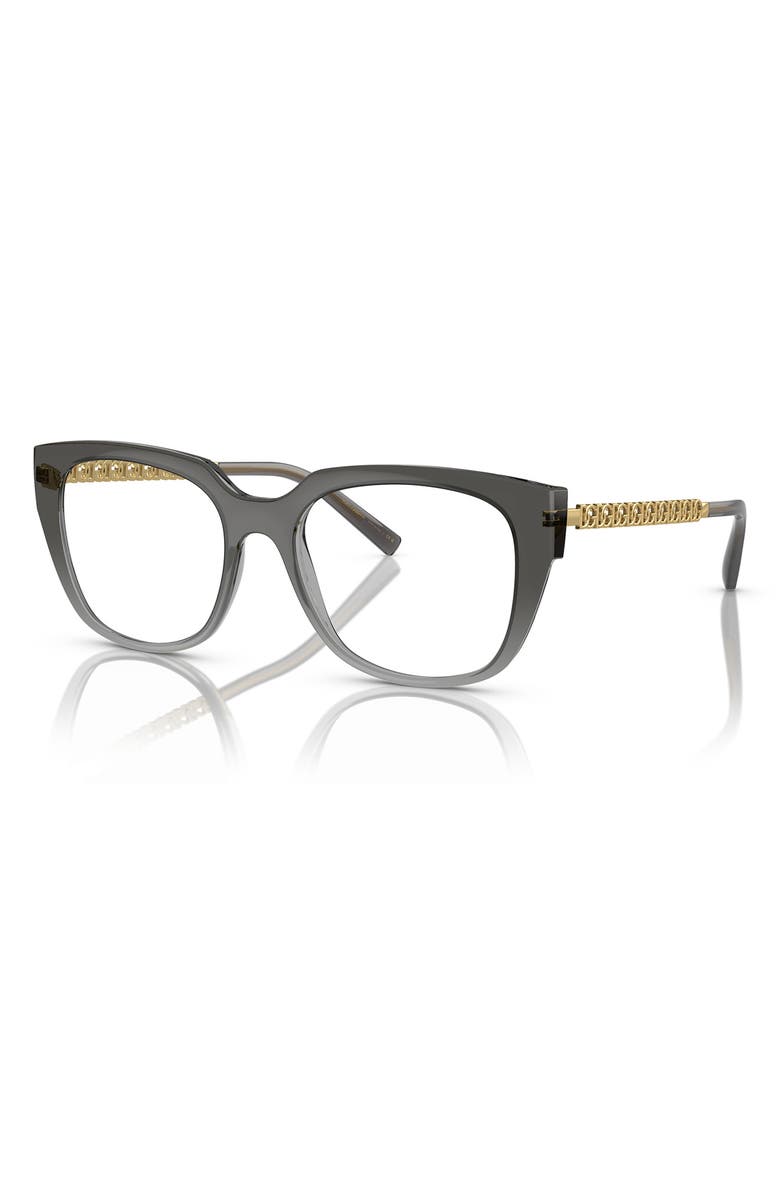 Dolce&Gabbana 53mm Square Optical Glasses, Alternate, color, Gradient Black / Demo Lens