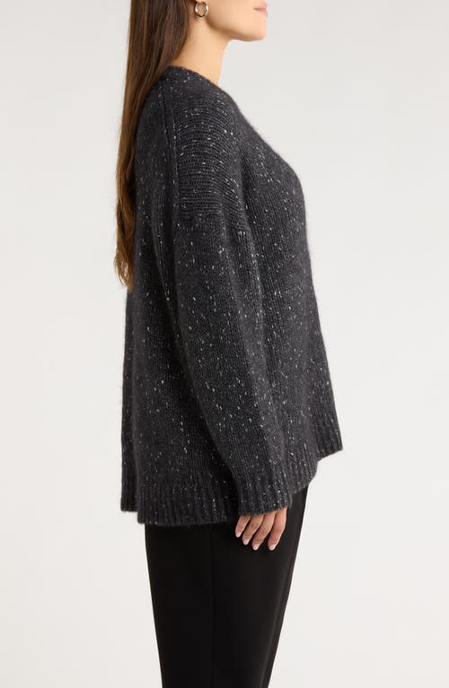 Nordstrom Metallic Crewneck Sweater In Gray