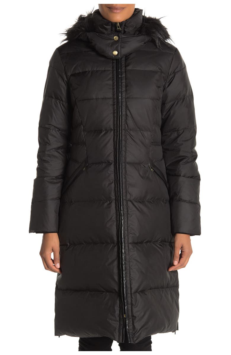 Cole Haan Faux Fur Hooded Jacket, Alternate, color, 