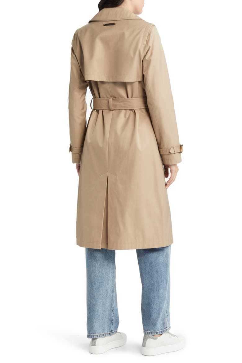 Water Resistant Double Breasted Trench Coat, Alternate, color, TAN
