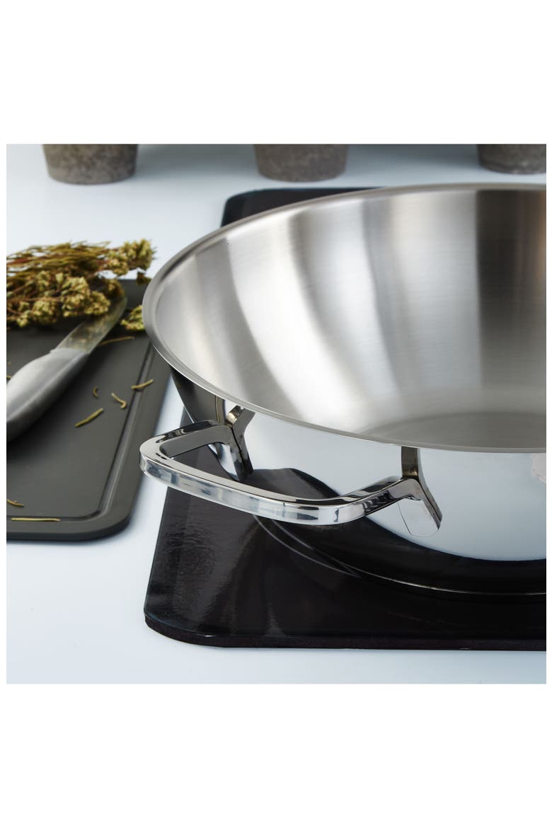 DiNA Helix 12-Inch Wok Pan, Alternate, color, SILVER